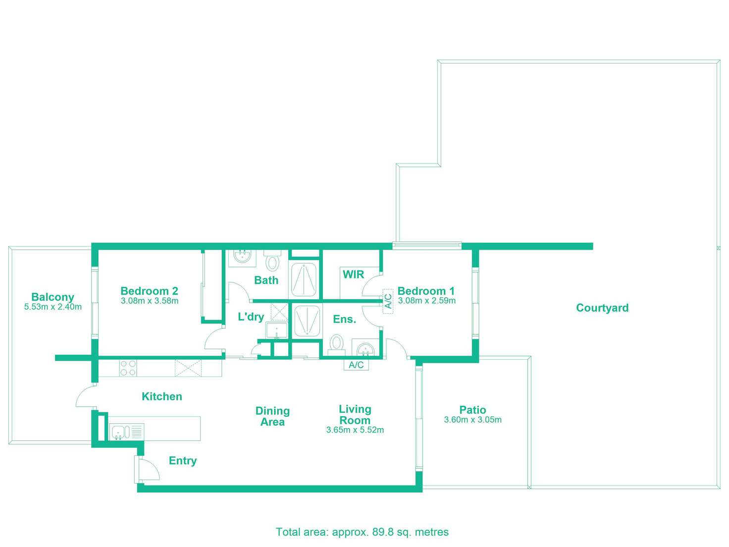Floorplan of Homely townhouse listing, 6/11 Rolleston Street, Keperra QLD 4054