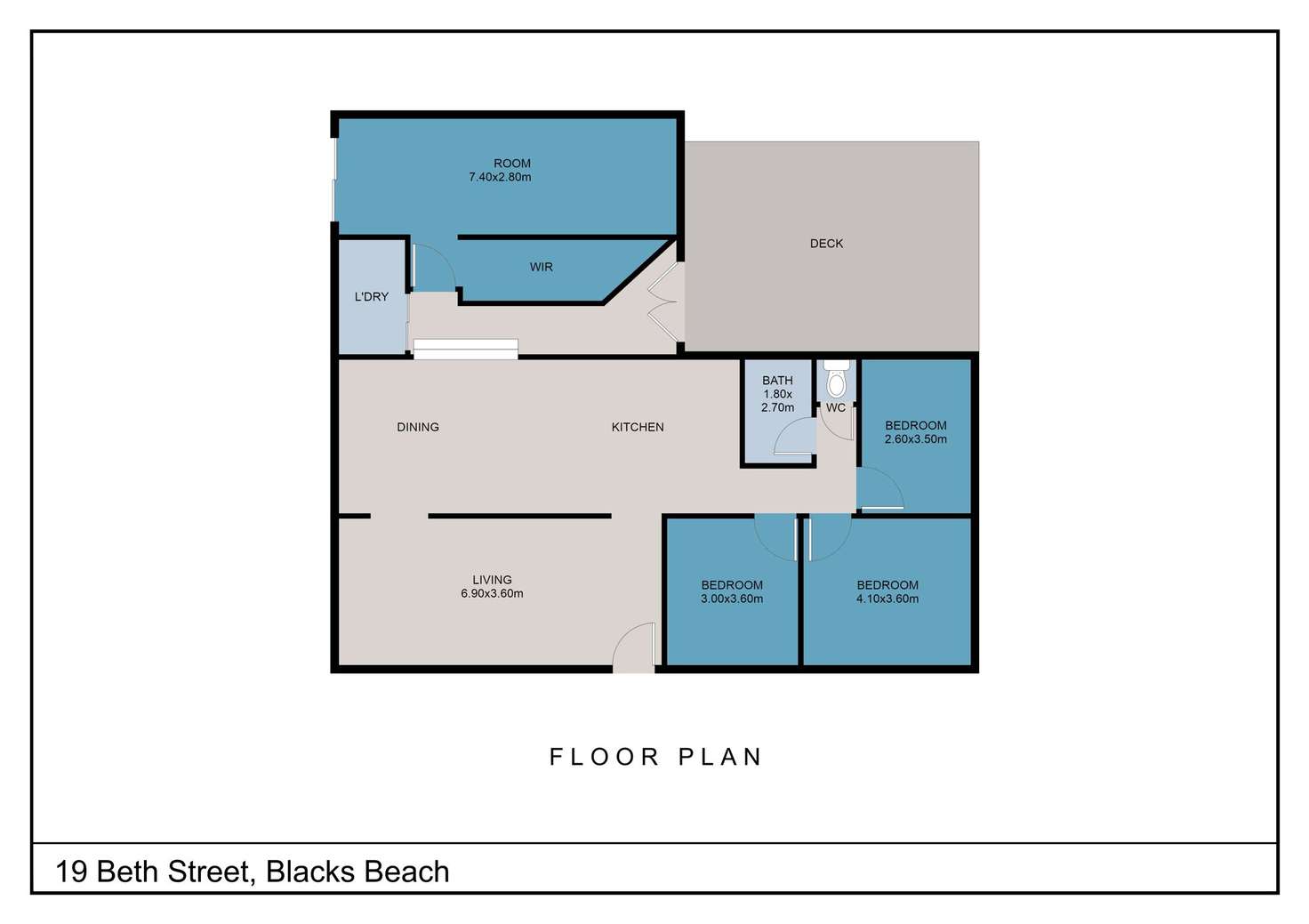 Floorplan of Homely house listing, 19 Beth Street, Blacks Beach QLD 4740