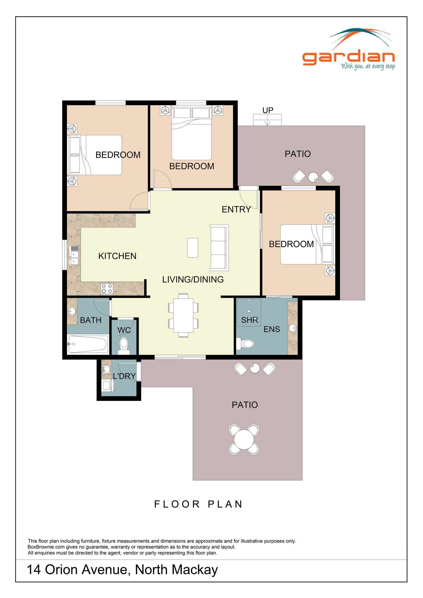 Floorplan of Homely house listing, 14 Orion Avenue, North Mackay QLD 4740