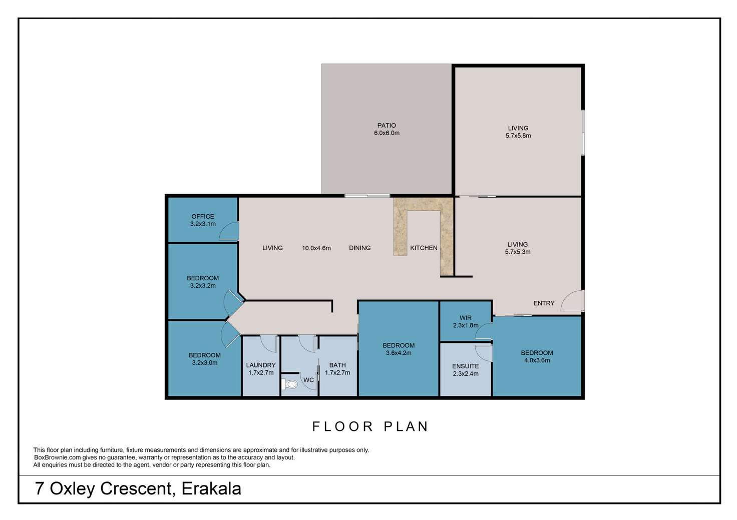 Floorplan of Homely house listing, 7 Oxley Crescent, Erakala QLD 4740