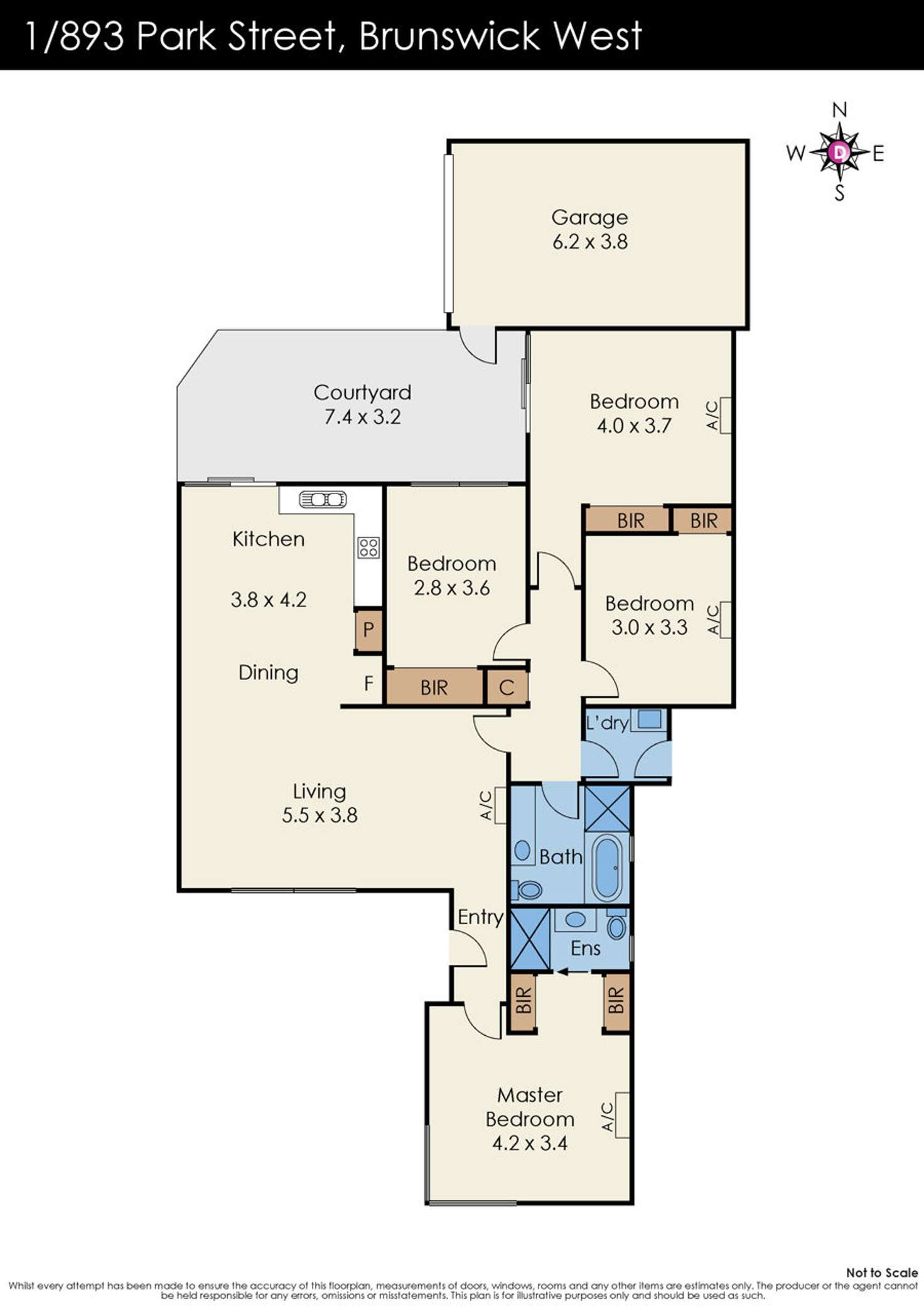 Floorplan of Homely house listing, 1/893 Park St, Brunswick West VIC 3055