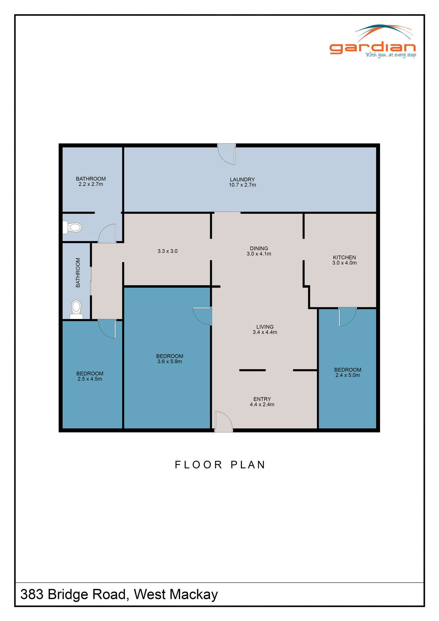 Floorplan of Homely house listing, 383 Bridge Road, West Mackay QLD 4740