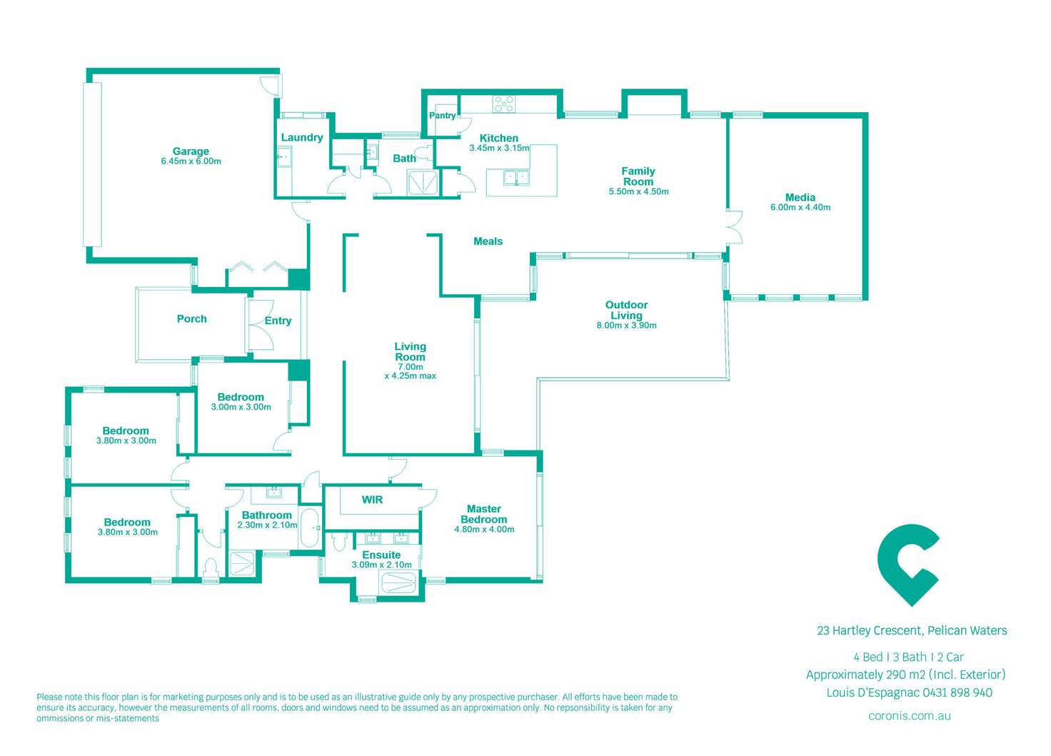 Floorplan of Homely house listing, 23 Hartley Crescent, Pelican Waters QLD 4551