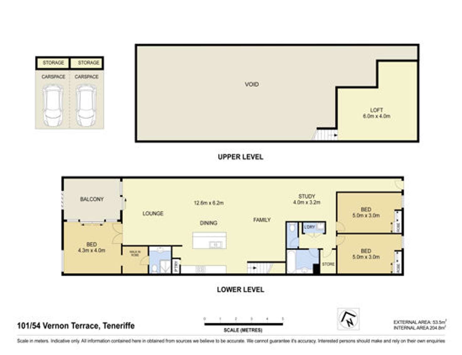 Floorplan of Homely apartment listing, 101/54 Vernon Terrace, Teneriffe QLD 4005