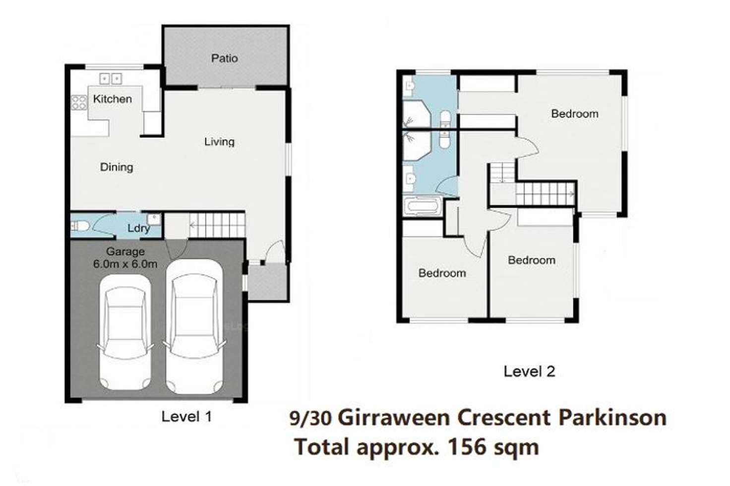 Floorplan of Homely townhouse listing, 9/30 Girraween Crescent, Parkinson QLD 4115