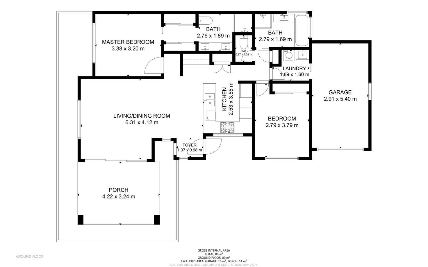Floorplan of Homely unit listing, 1/14 Plant Street, Rangeville QLD 4350