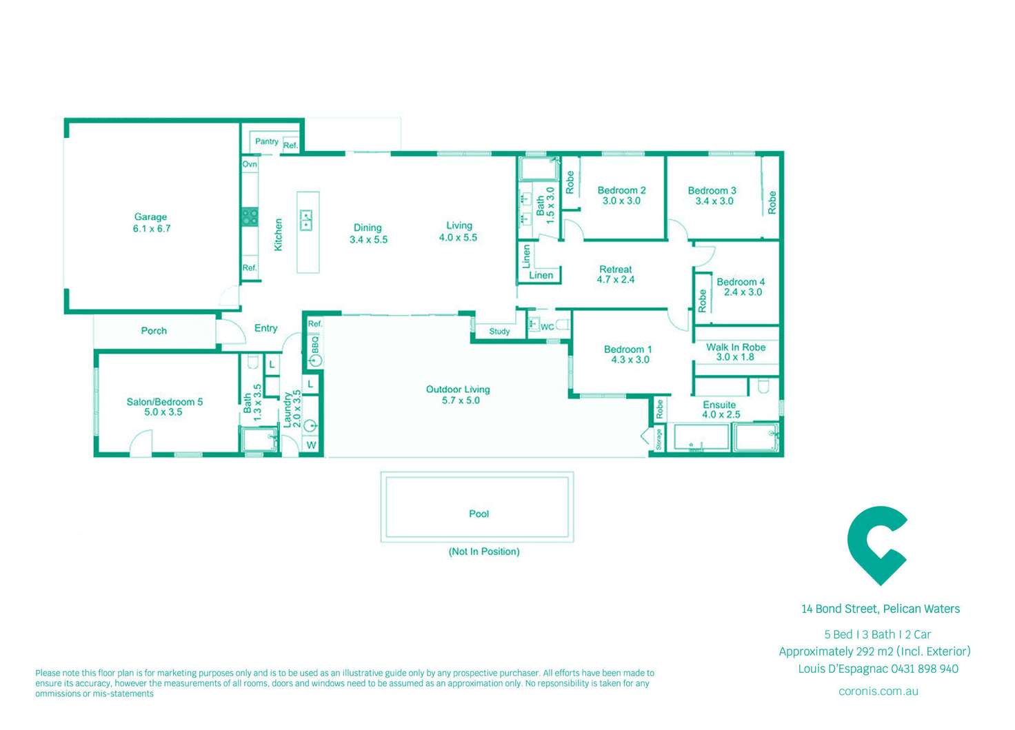 Floorplan of Homely house listing, 14 Bond Street, Pelican Waters QLD 4551