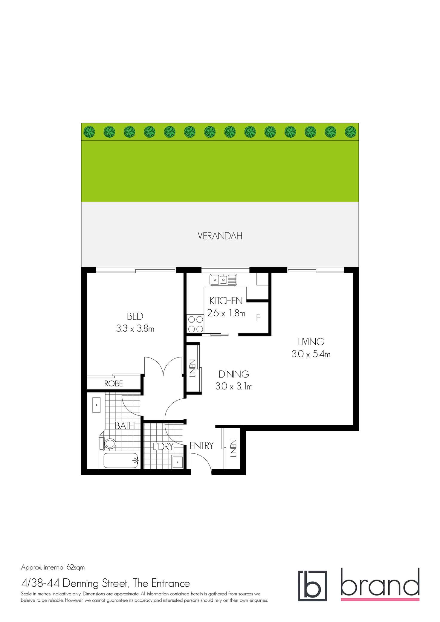 Floorplan of Homely unit listing, 4/38-44 Dening Street, The Entrance NSW 2261