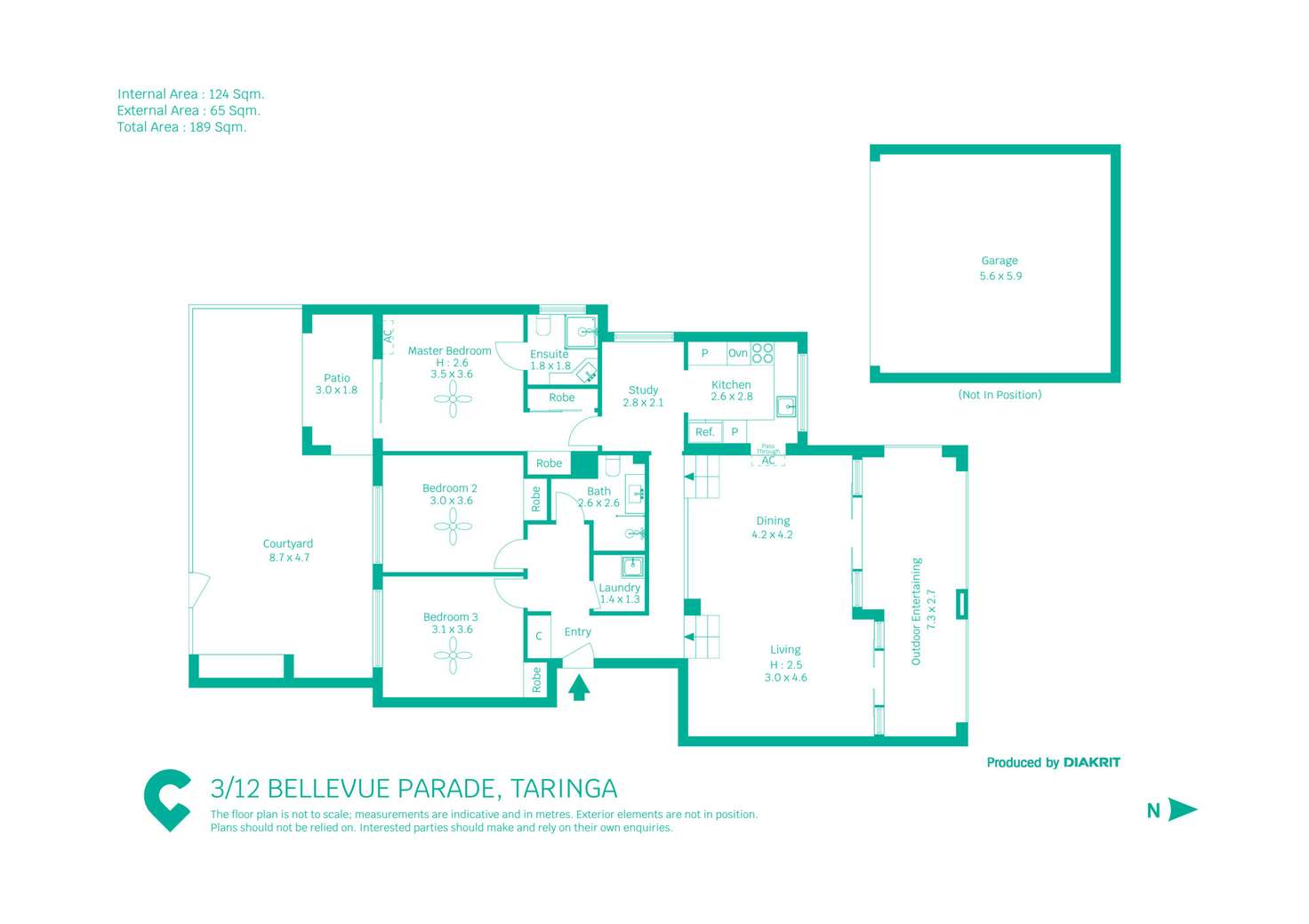 Floorplan of Homely apartment listing, 3/12 Bellevue Parade, Taringa QLD 4068