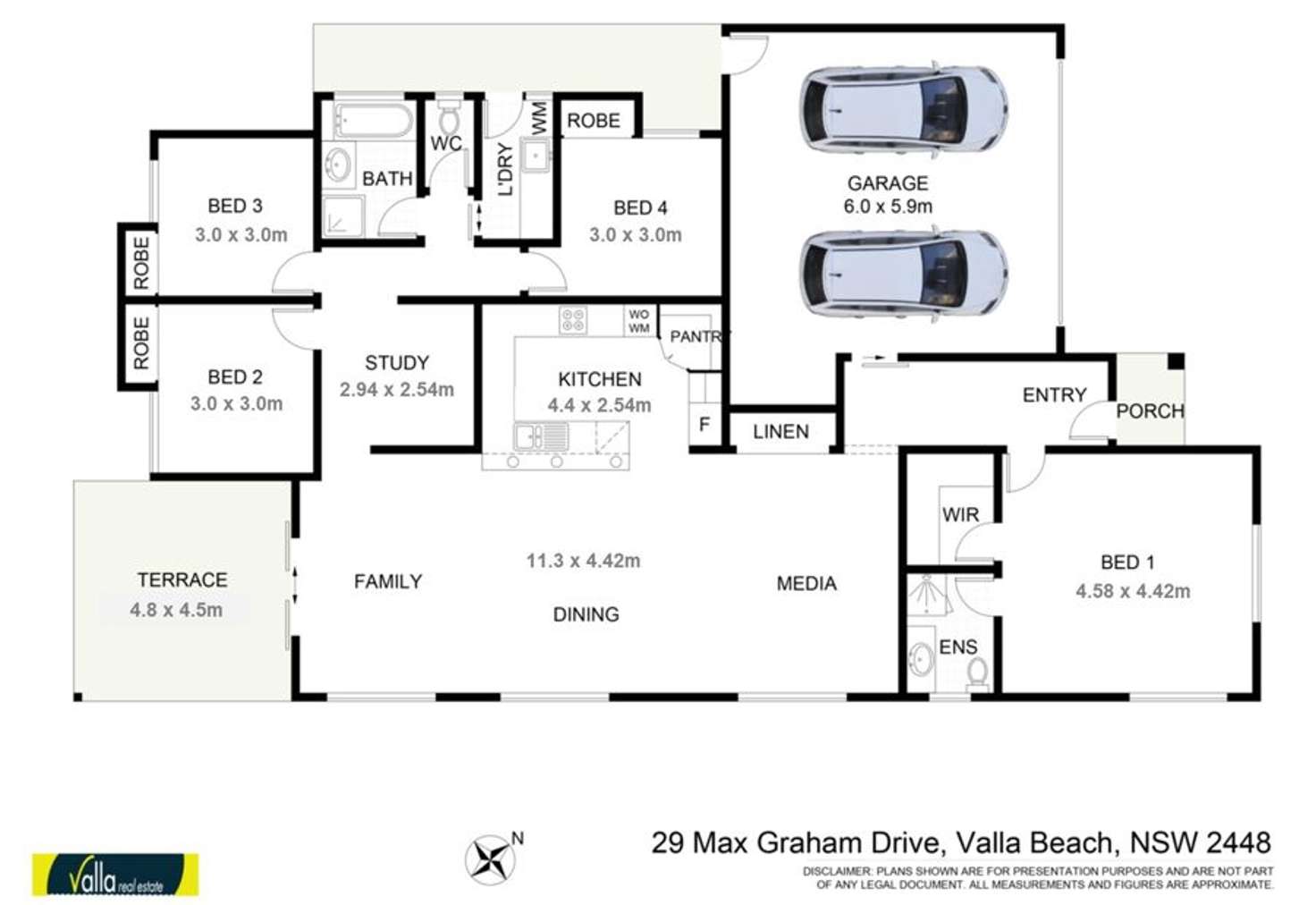 Floorplan of Homely house listing, 29 MAX GRAHAM DRIVE, Valla Beach NSW 2448