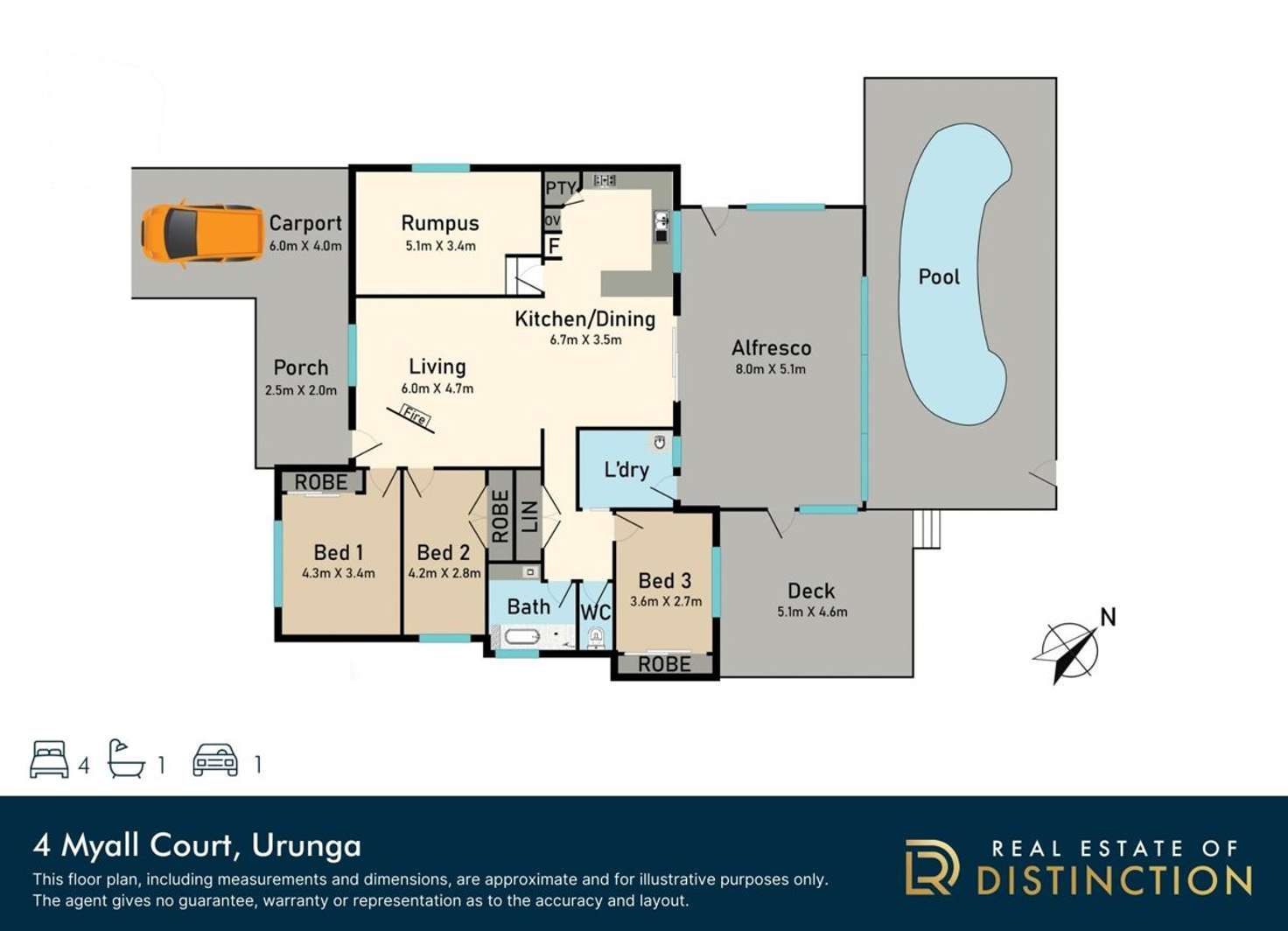 Floorplan of Homely house listing, 4 Myall Court, Urunga NSW 2455