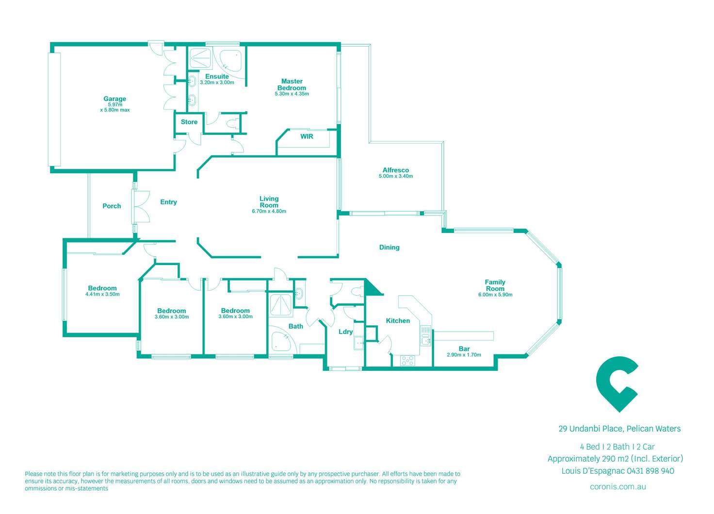 Floorplan of Homely house listing, 29 Undanbi Place, Pelican Waters QLD 4551