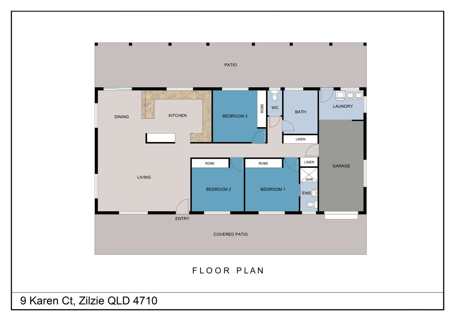 Floorplan of Homely house listing, 9 Karen Court, Zilzie QLD 4710