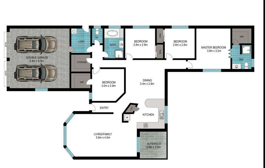 Floorplan of Homely house listing, 1 Grandview Drive, Redbank Plains QLD 4301
