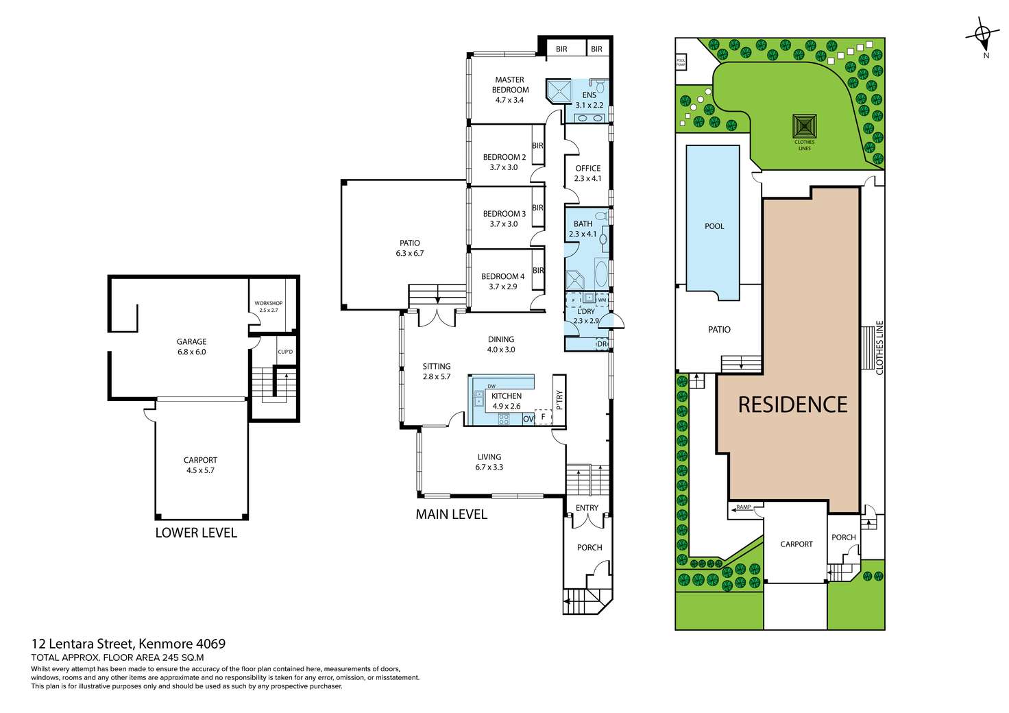 Floorplan of Homely house listing, 17 Lentara Street, Kenmore QLD 4069