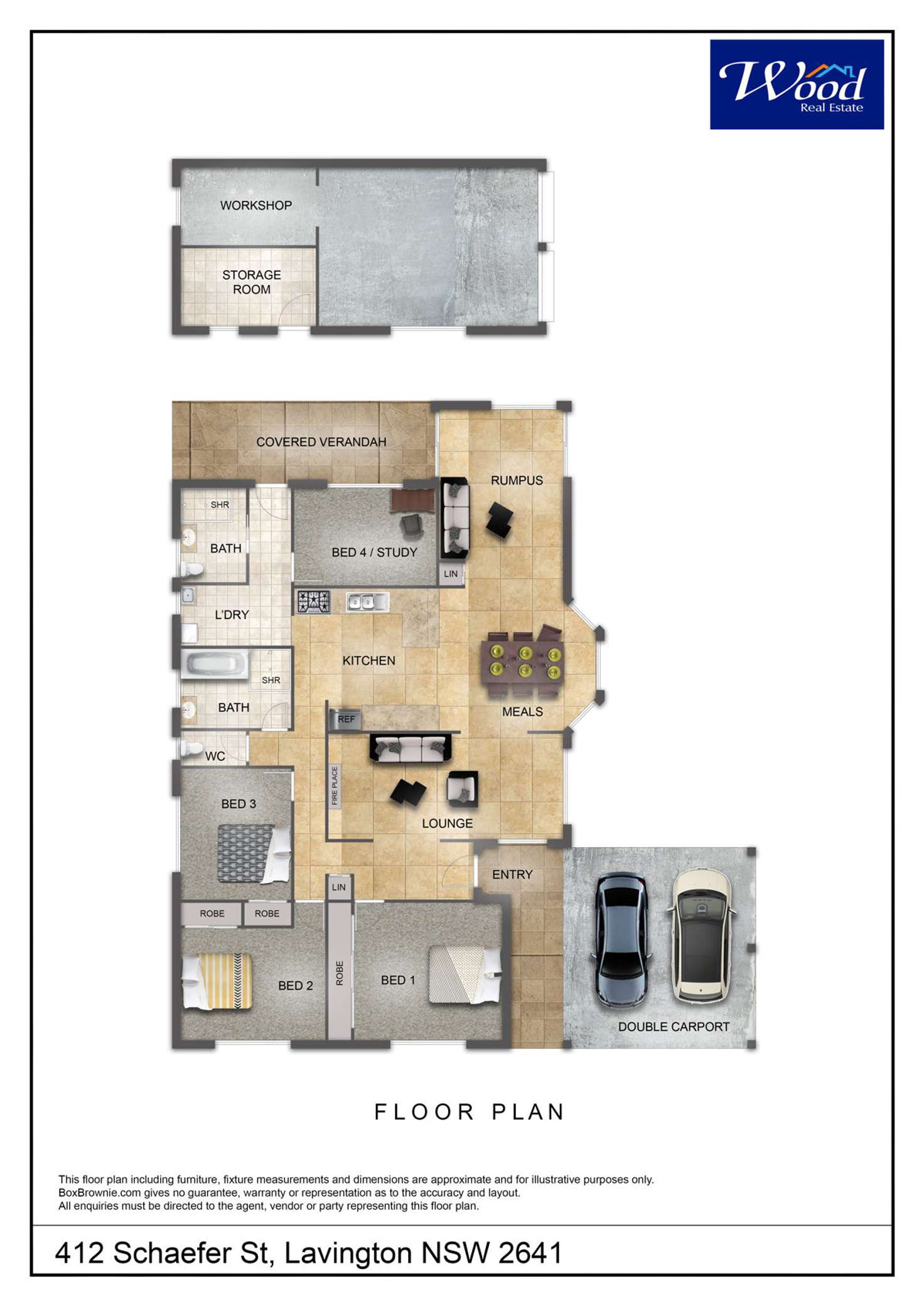 Floorplan of Homely house listing, 412 Schaefer St, Lavington NSW 2641