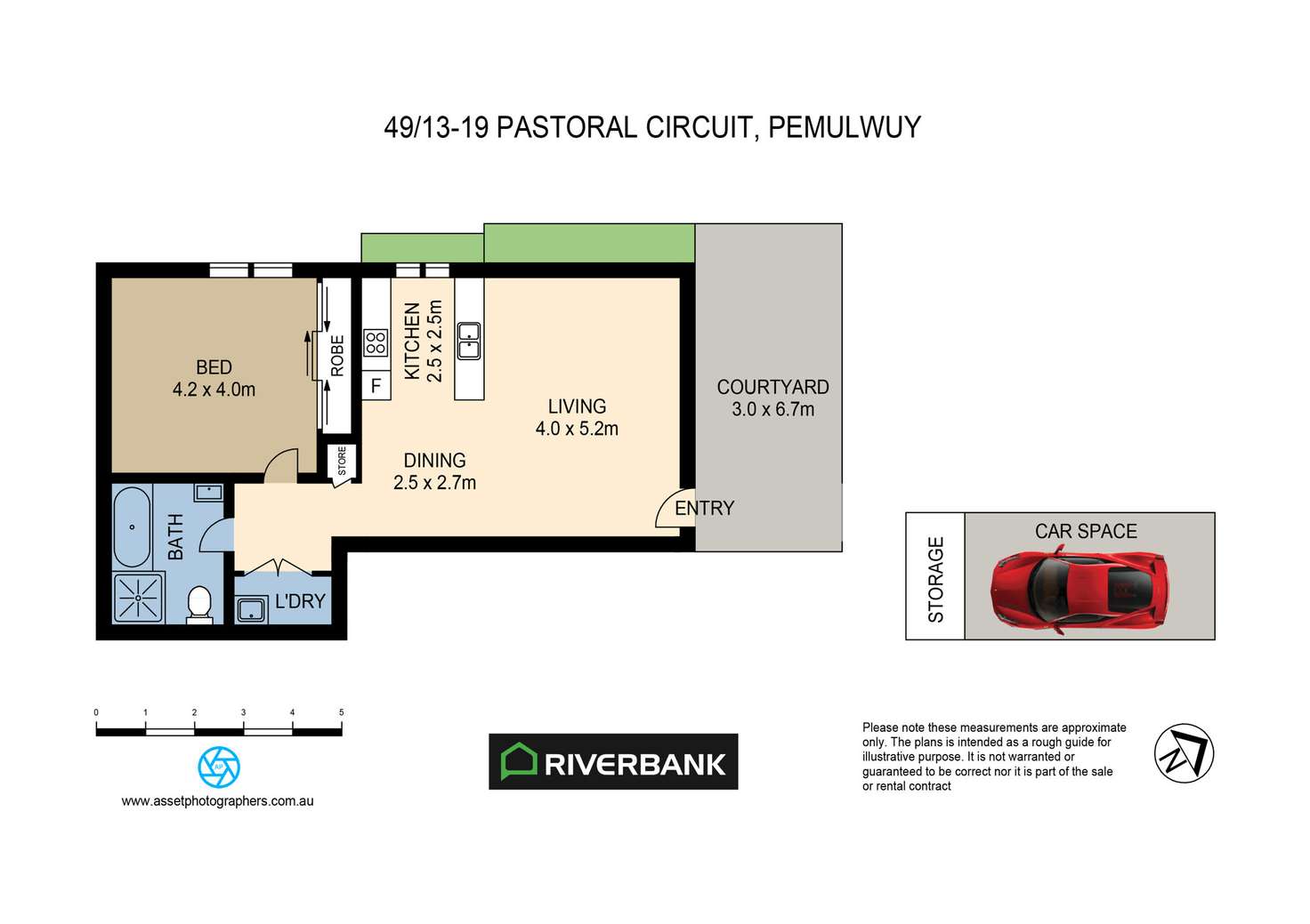 Floorplan of Homely unit listing, 49/13-19 Pastoral Circuit, Pemulwuy NSW 2145