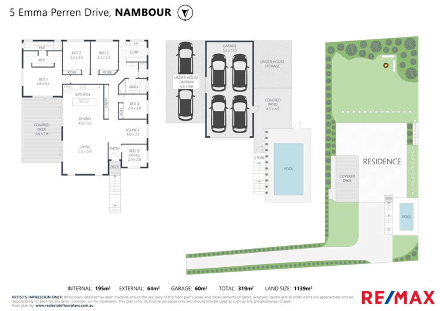 Floorplan of Homely house listing, 5 Emma Perren Drive, Nambour QLD 4560