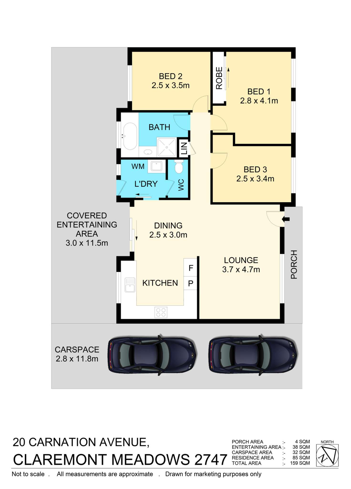 Floorplan of Homely house listing, 20 Carnation Avenue, Claremont Meadows NSW 2747