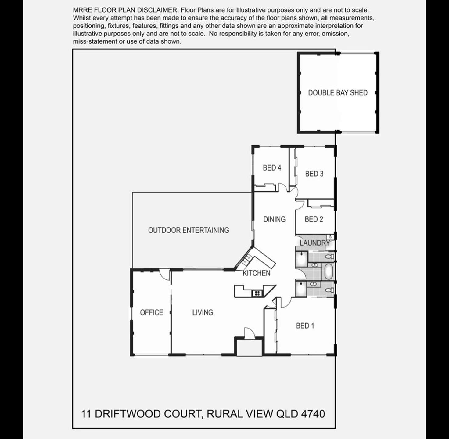 Floorplan of Homely house listing, 11 Driftwood Court, Rural View QLD 4740