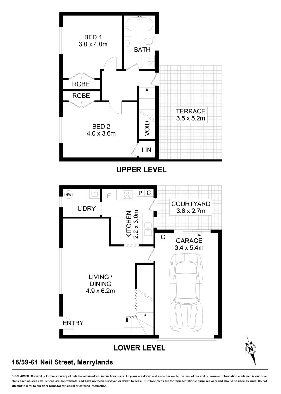 Floorplan of Homely townhouse listing, 18/59-61 Neil Street,, Merrylands NSW 2160