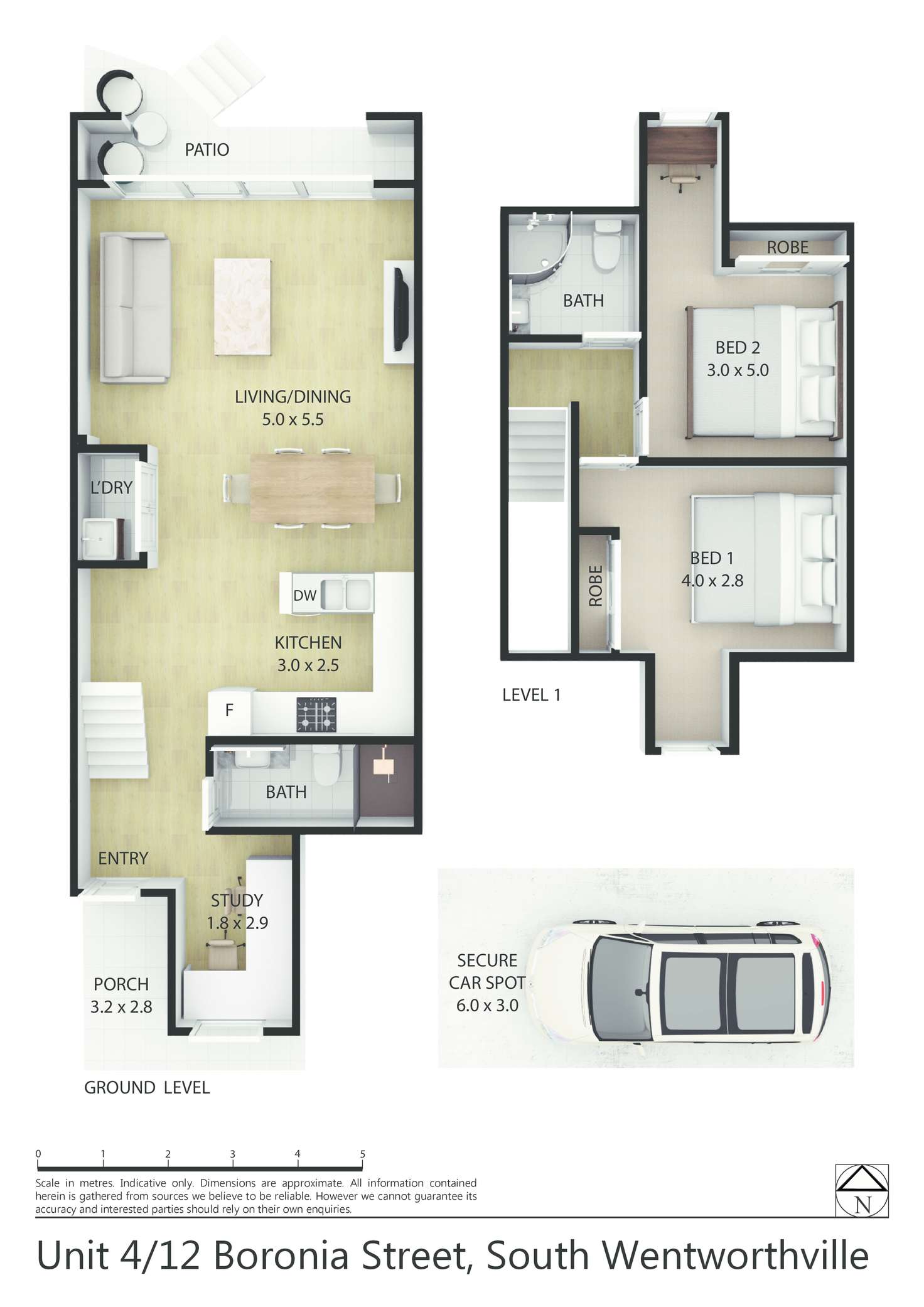 Floorplan of Homely townhouse listing, 4/12 Boronia Street, South Wentworthville NSW 2145