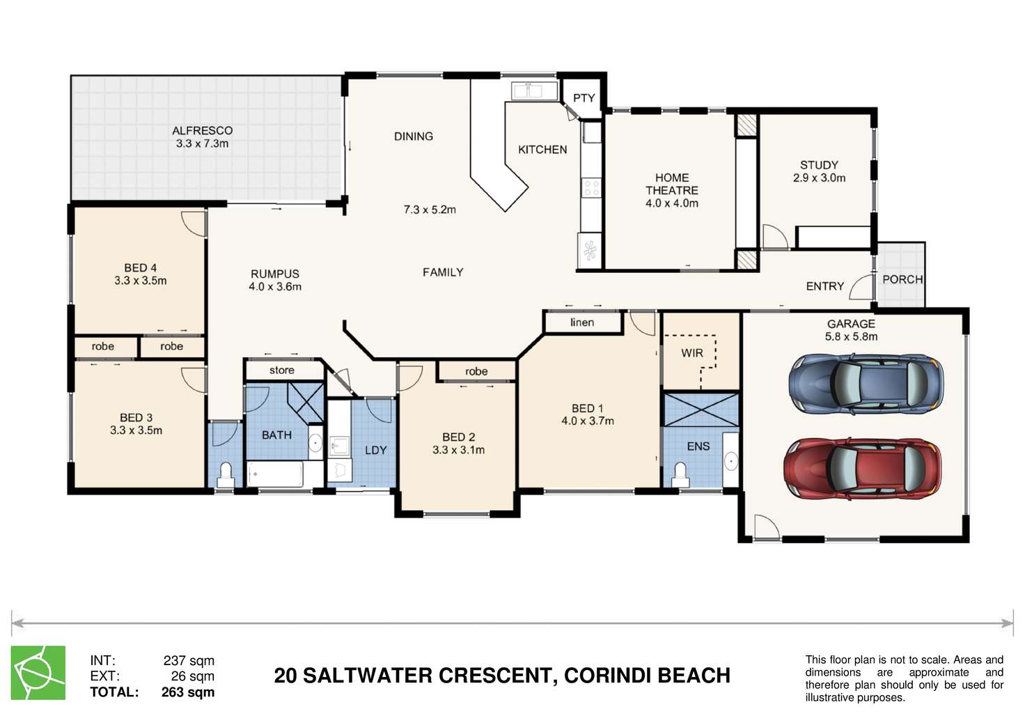 Floorplan of Homely house listing, 20 Saltwater Crescent, Corindi Beach NSW 2456