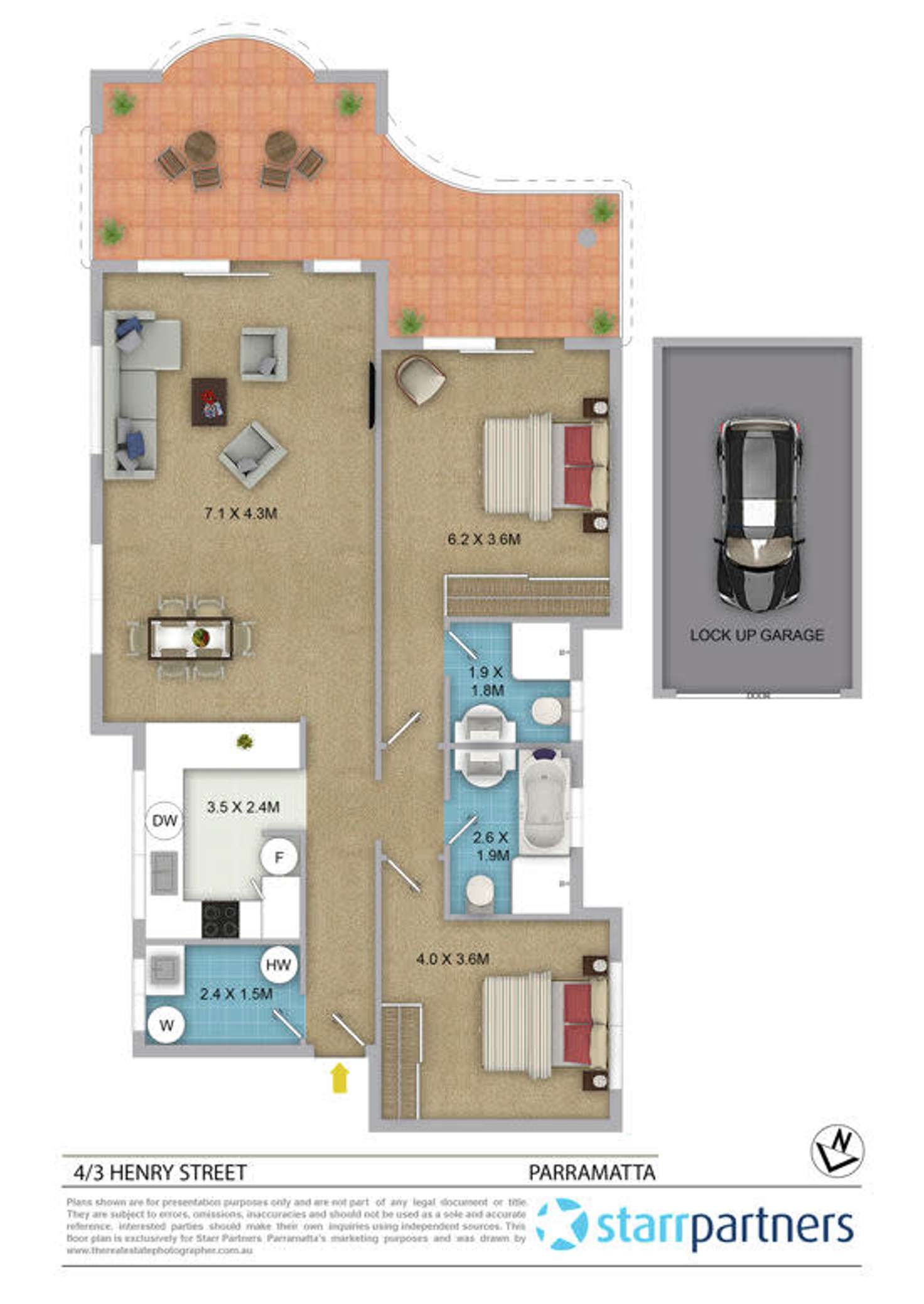 Floorplan of Homely apartment listing, 4/3 Henry Street, Parramatta NSW 2150