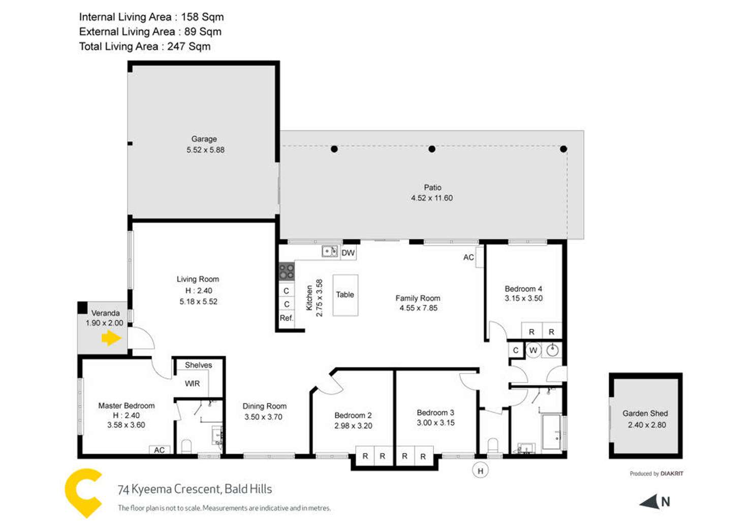 Floorplan of Homely house listing, 74 Kyeema Crescent, Bald Hills QLD 4036