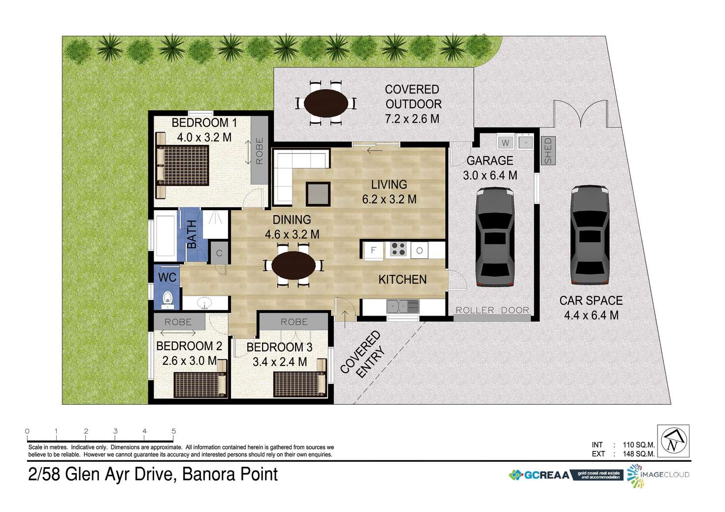 Floorplan of Homely semiDetached listing, 2/58 Glen Ayr Dve, Banora Point NSW 2486