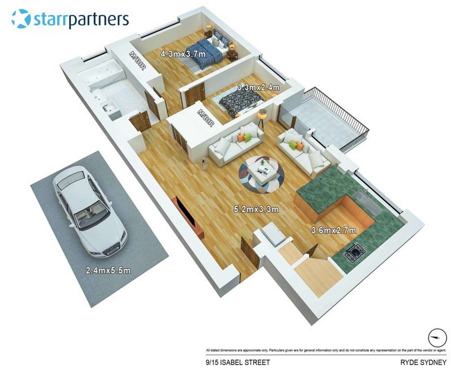 Floorplan of Homely unit listing, 9/15 Isabel Street, Ryde NSW 2112