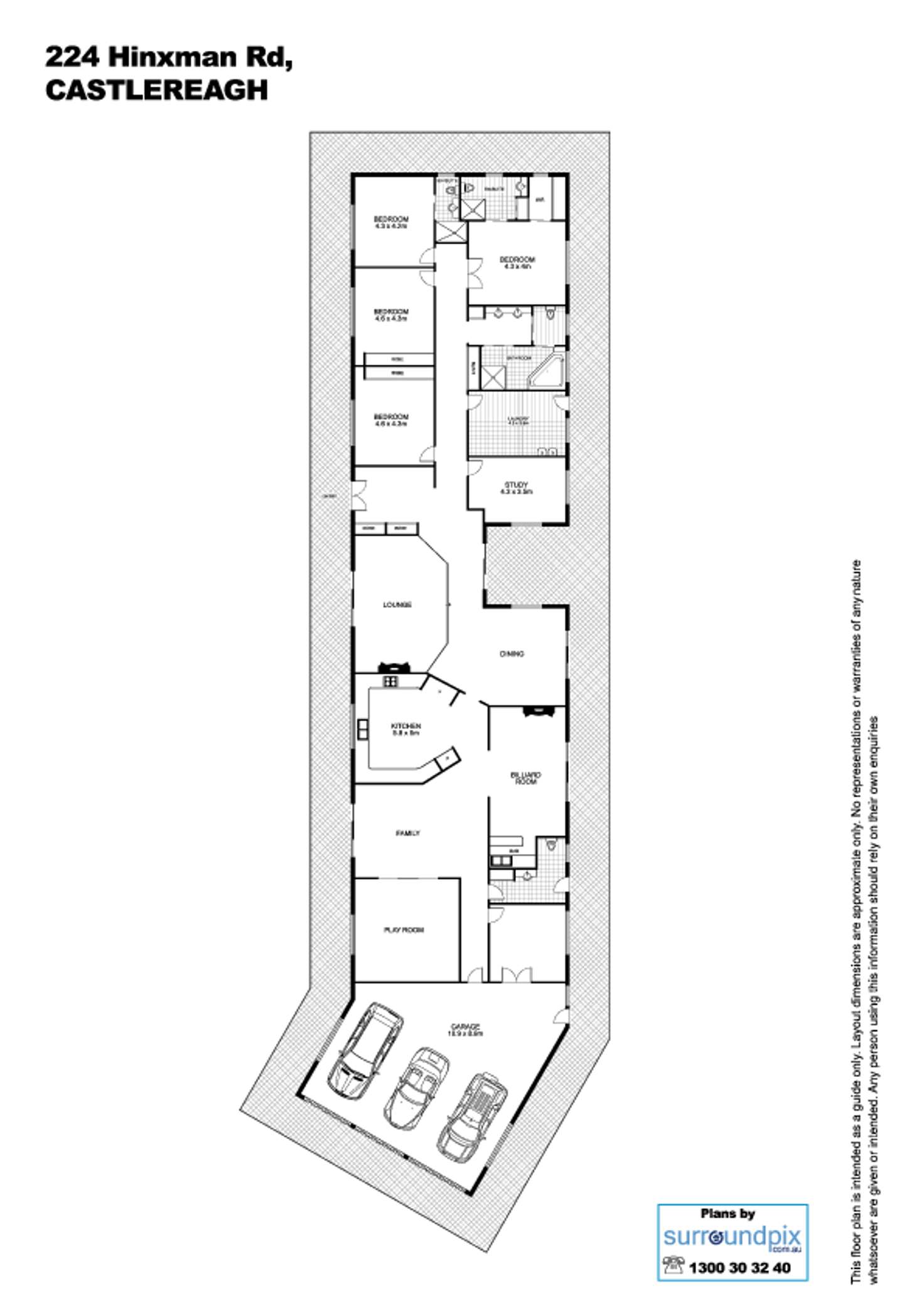 Floorplan of Homely acreageSemiRural listing, 224 Hinxman Road, Castlereagh NSW 2749
