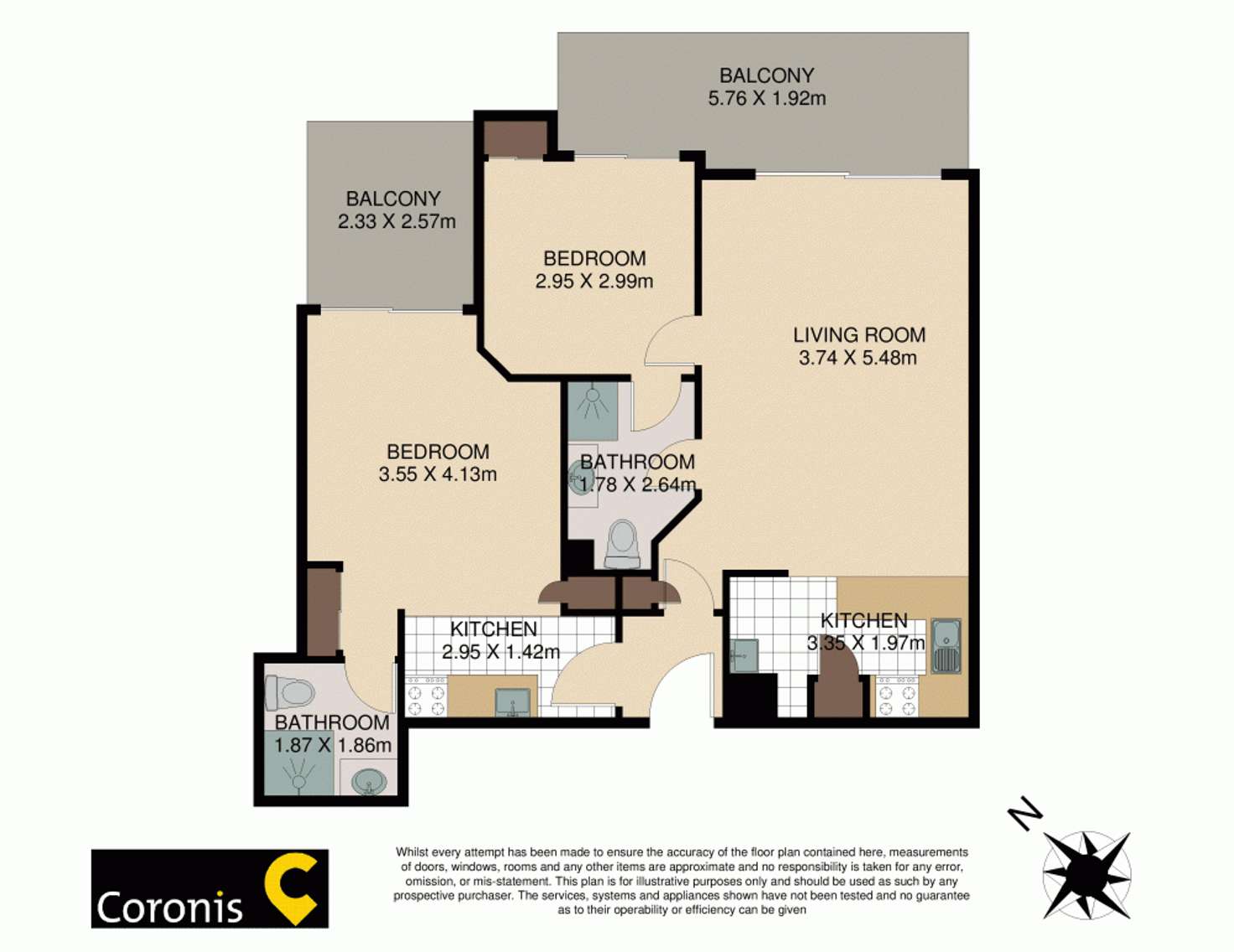 Floorplan of Homely unit listing, 13/78 Brookes Street, Bowen Hills QLD 4006