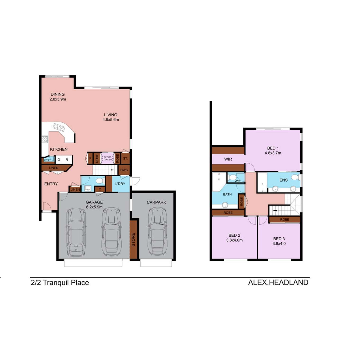 Floorplan of Homely unit listing, 2/2-4 Tranquil Pl, Alexandra Headland QLD 4572