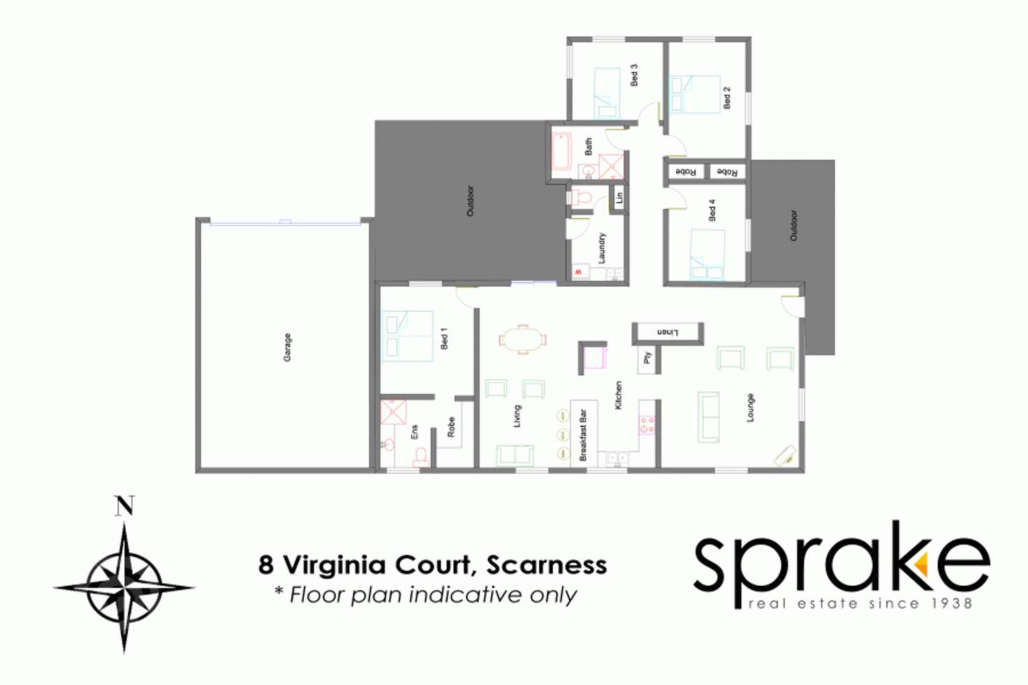Floorplan of Homely house listing, 8 Virginia Court, Scarness QLD 4655