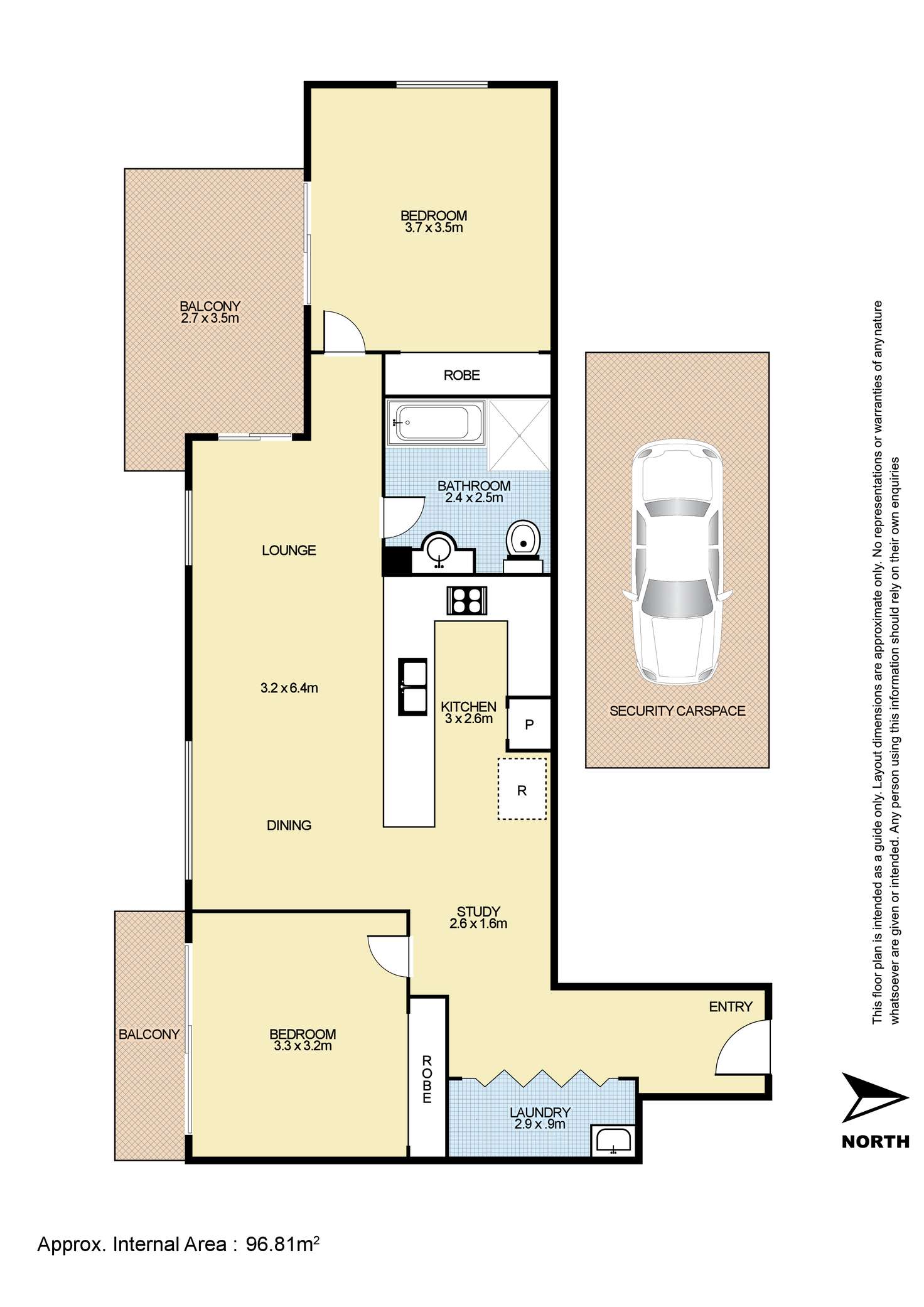 Floorplan of Homely unit listing, 308/1 Griffiths Street, Blacktown NSW 2148