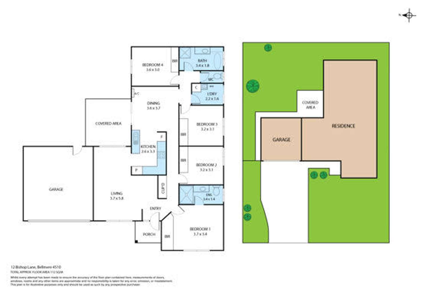 Floorplan of Homely house listing, 12 Bishop Lane, Bellmere QLD 4510