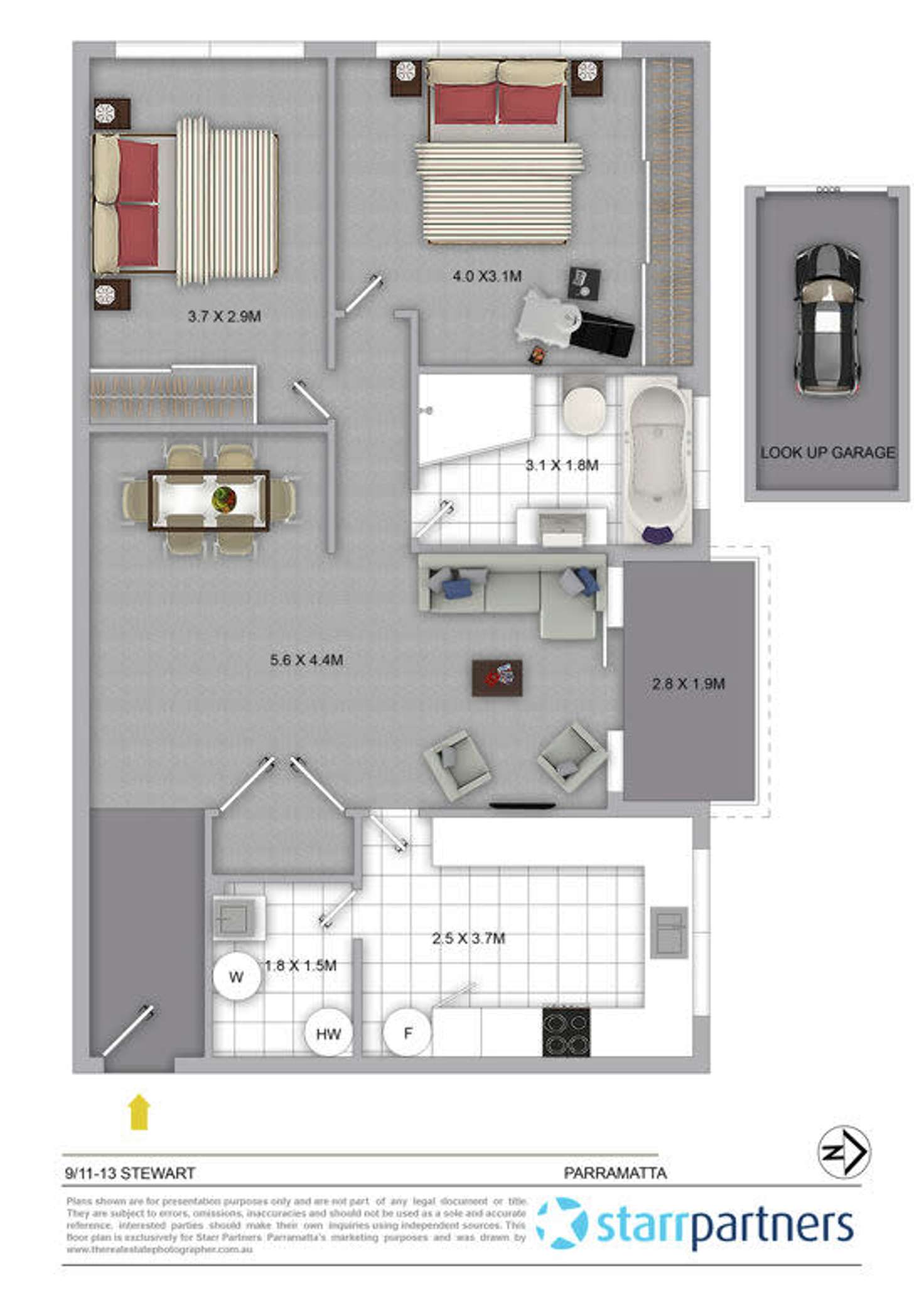 Floorplan of Homely apartment listing, 9/11-13 Stewart Street, Parramatta NSW 2150