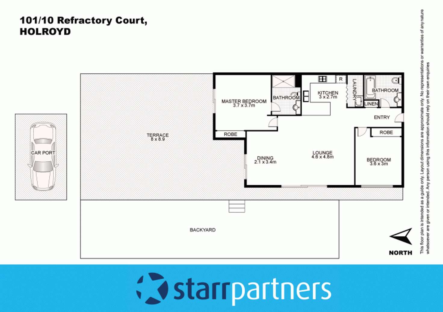 Floorplan of Homely unit listing, 101/10 Refractory Court, Holroyd NSW 2142