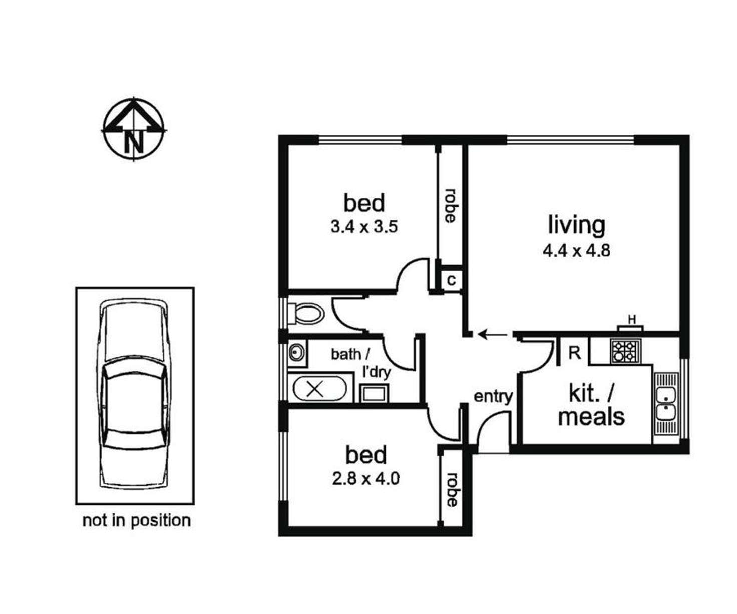 Floorplan of Homely house listing, 4/24 Stewart Street, Brunswick VIC 3056