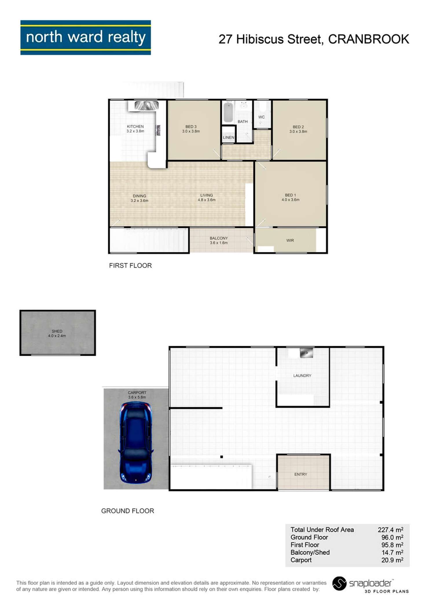 Floorplan of Homely house listing, 27 Hibiscus Street, Cranbrook QLD 4814