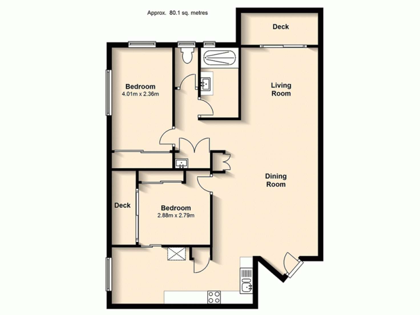 Floorplan of Homely unit listing, 2/572 Boundary Street, Spring Hill QLD 4000