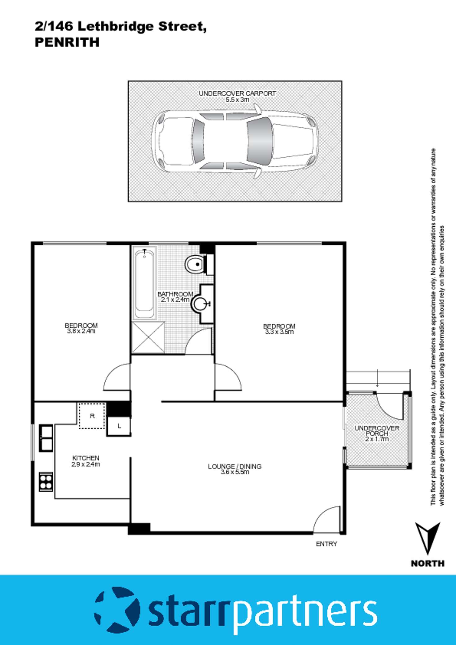 Floorplan of Homely unit listing, 2/146 Lethbridge Street, Penrith NSW 2750