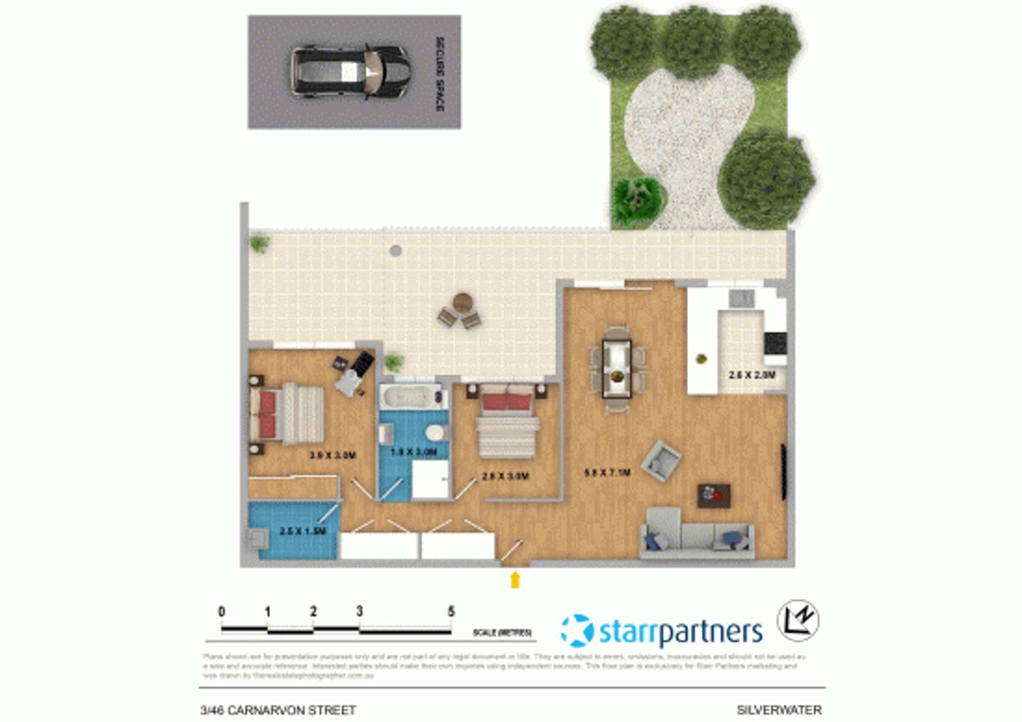 Floorplan of Homely unit listing, 3/46 Carnarvon Street, Silverwater NSW 2128