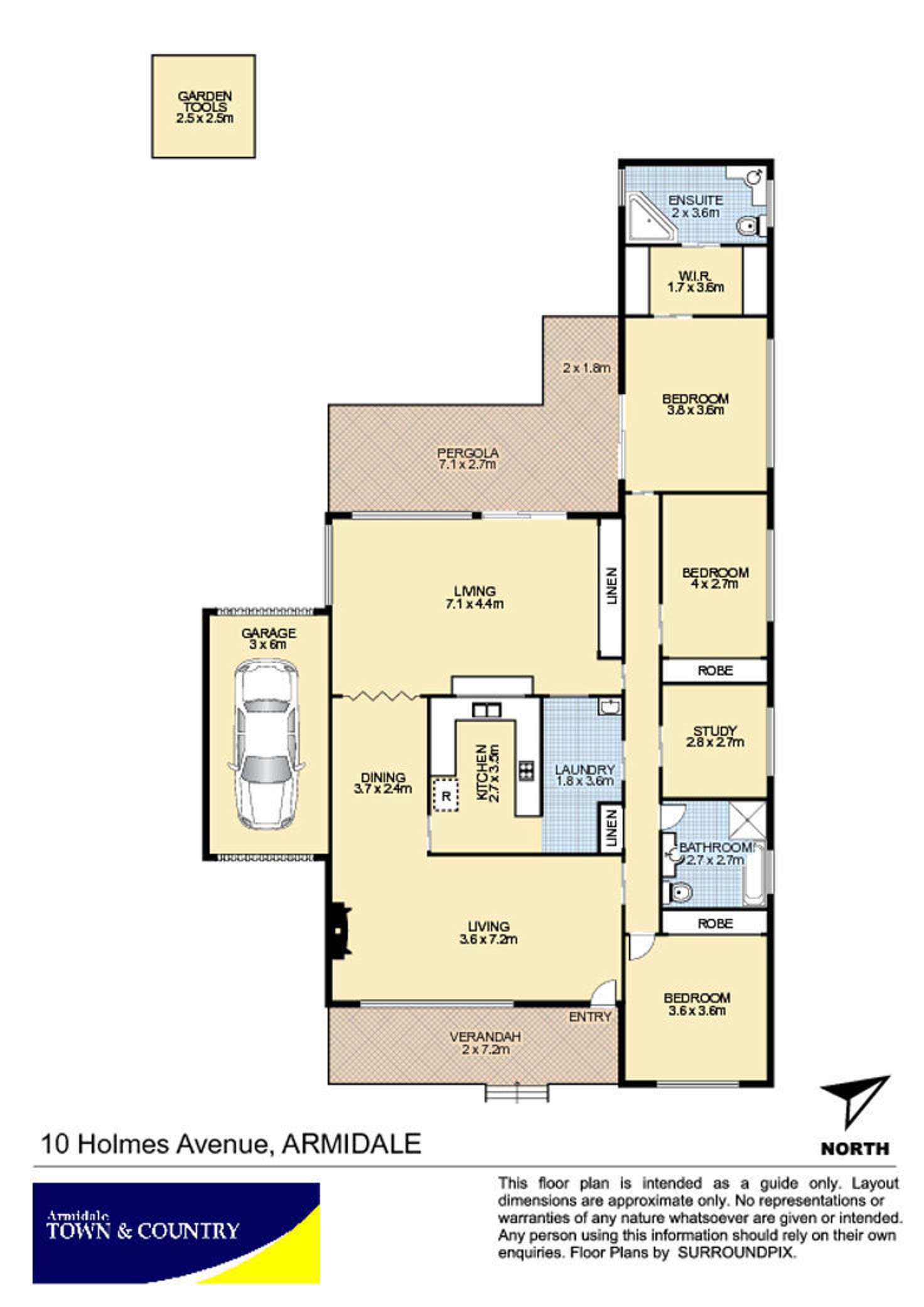 Floorplan of Homely house listing, 10 Holmes Avenue, Armidale NSW 2350