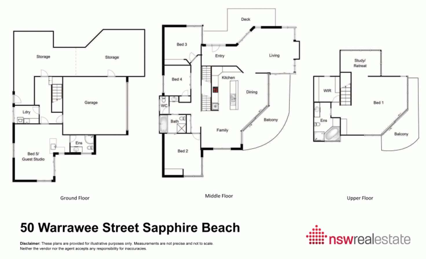 Floorplan of Homely house listing, 50 Warrawee Street, Sapphire Beach NSW 2450