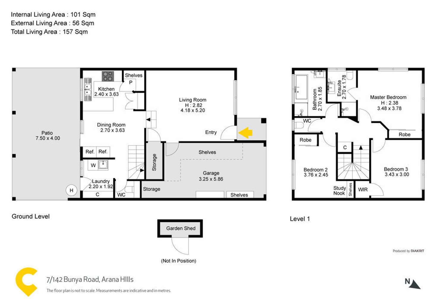 Floorplan of Homely townhouse listing, 7/142 Bunya Road, Arana Hills QLD 4054