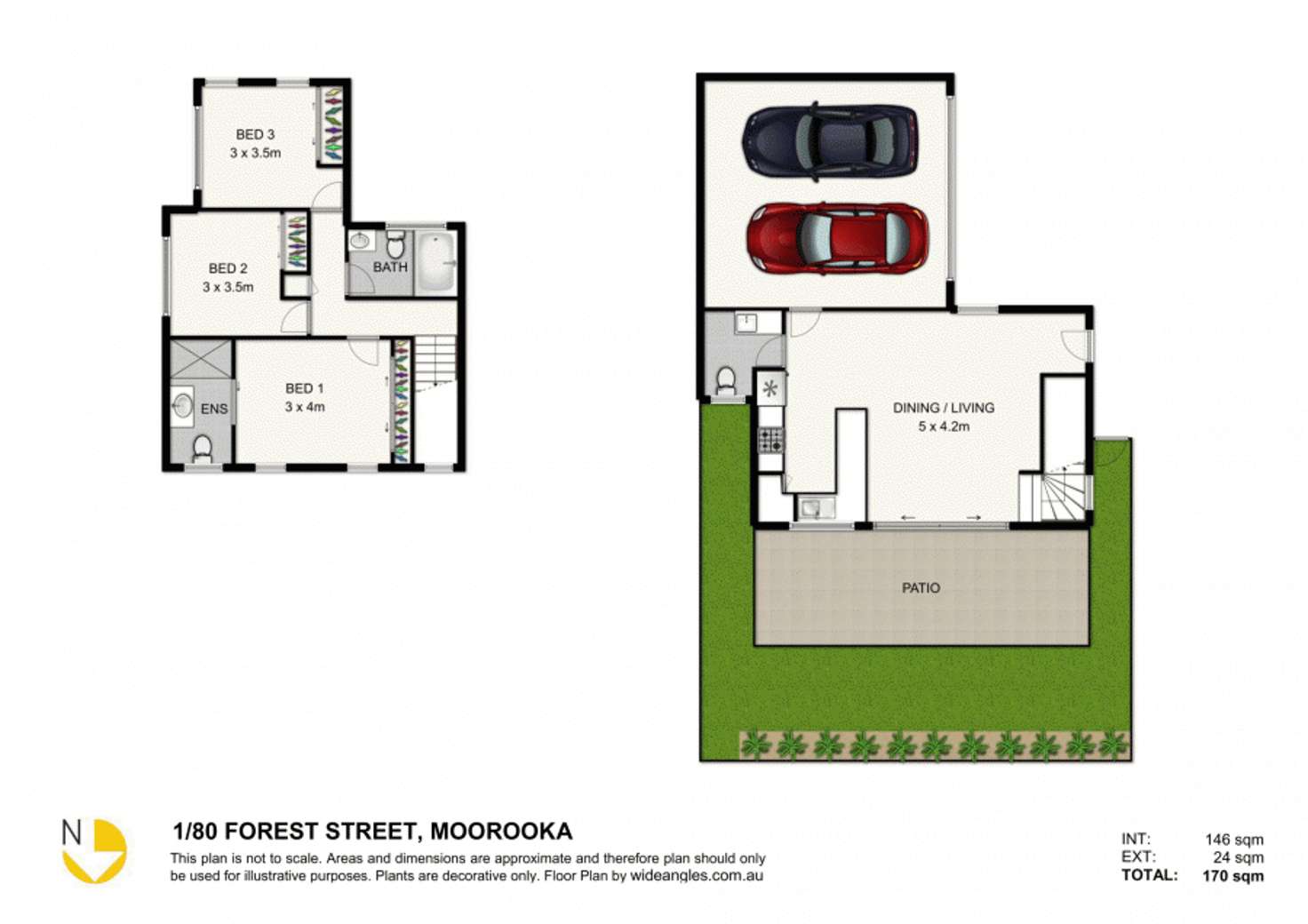 Floorplan of Homely townhouse listing, 1/80 Forest Street, Moorooka QLD 4105