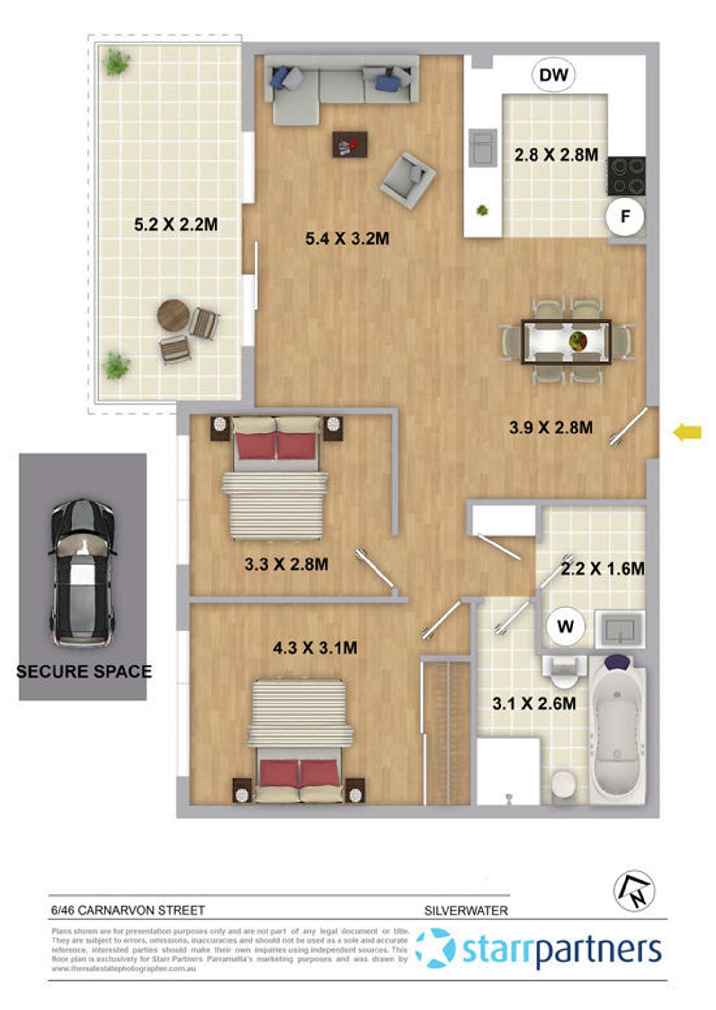 Floorplan of Homely apartment listing, 6/46 Carnarvon Street, Silverwater NSW 2128