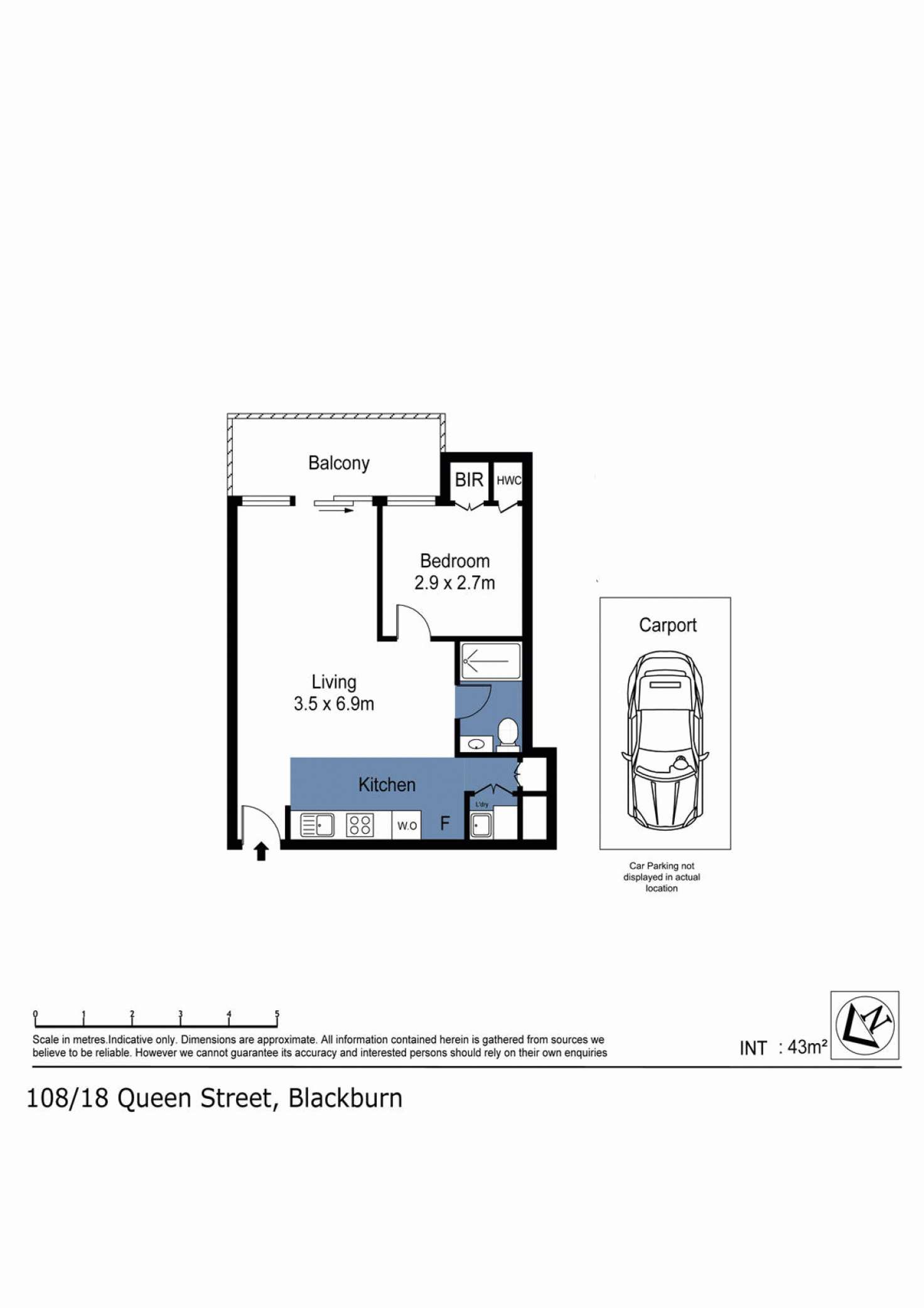 Floorplan of Homely apartment listing, 108/16-18 Queen Street, Blackburn VIC 3130